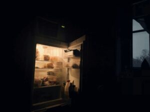 Broken Zine illustration for Slutty Confessions: The Refrigerator Light Saw Everything